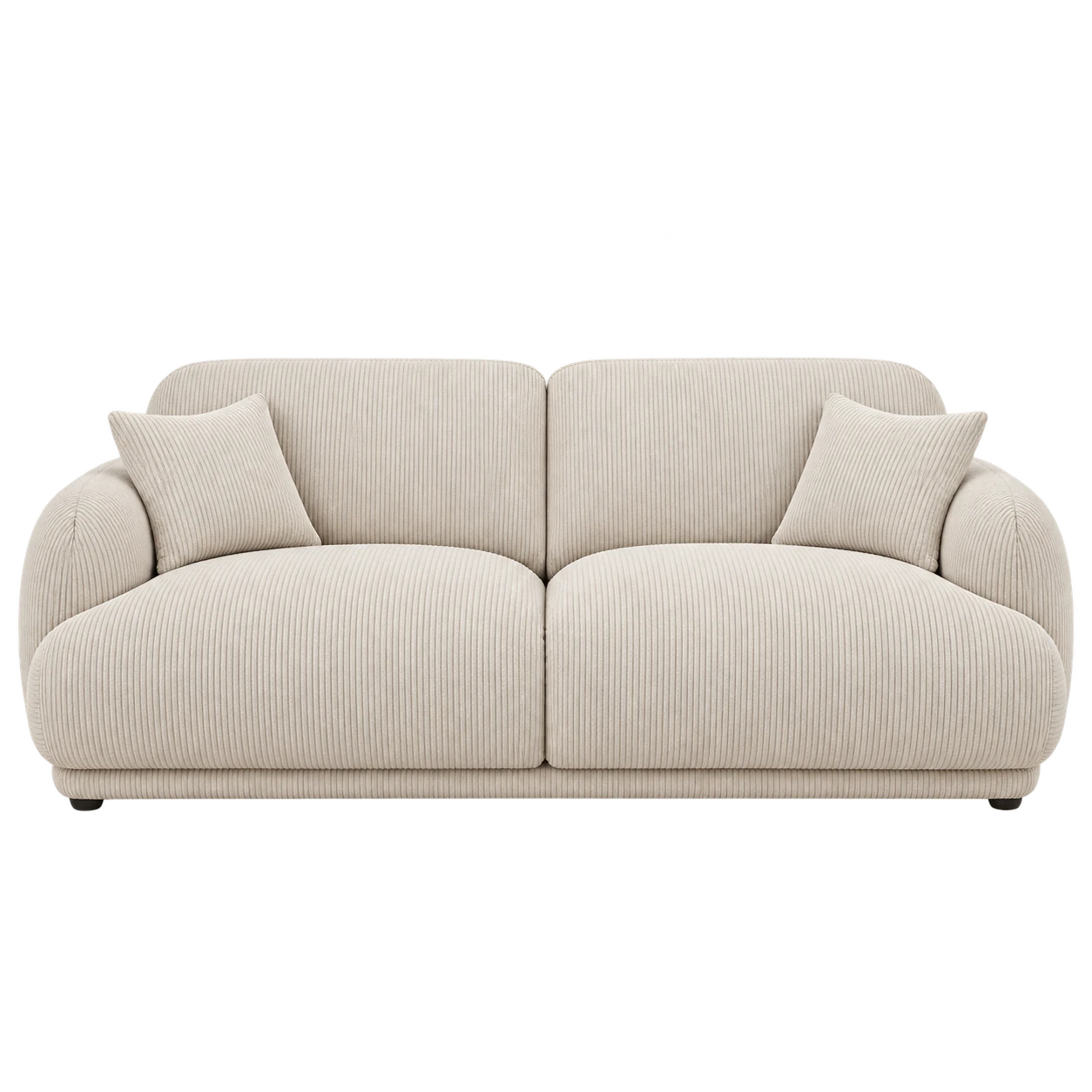 Brioche 2-seater in Ecru, on a plain background