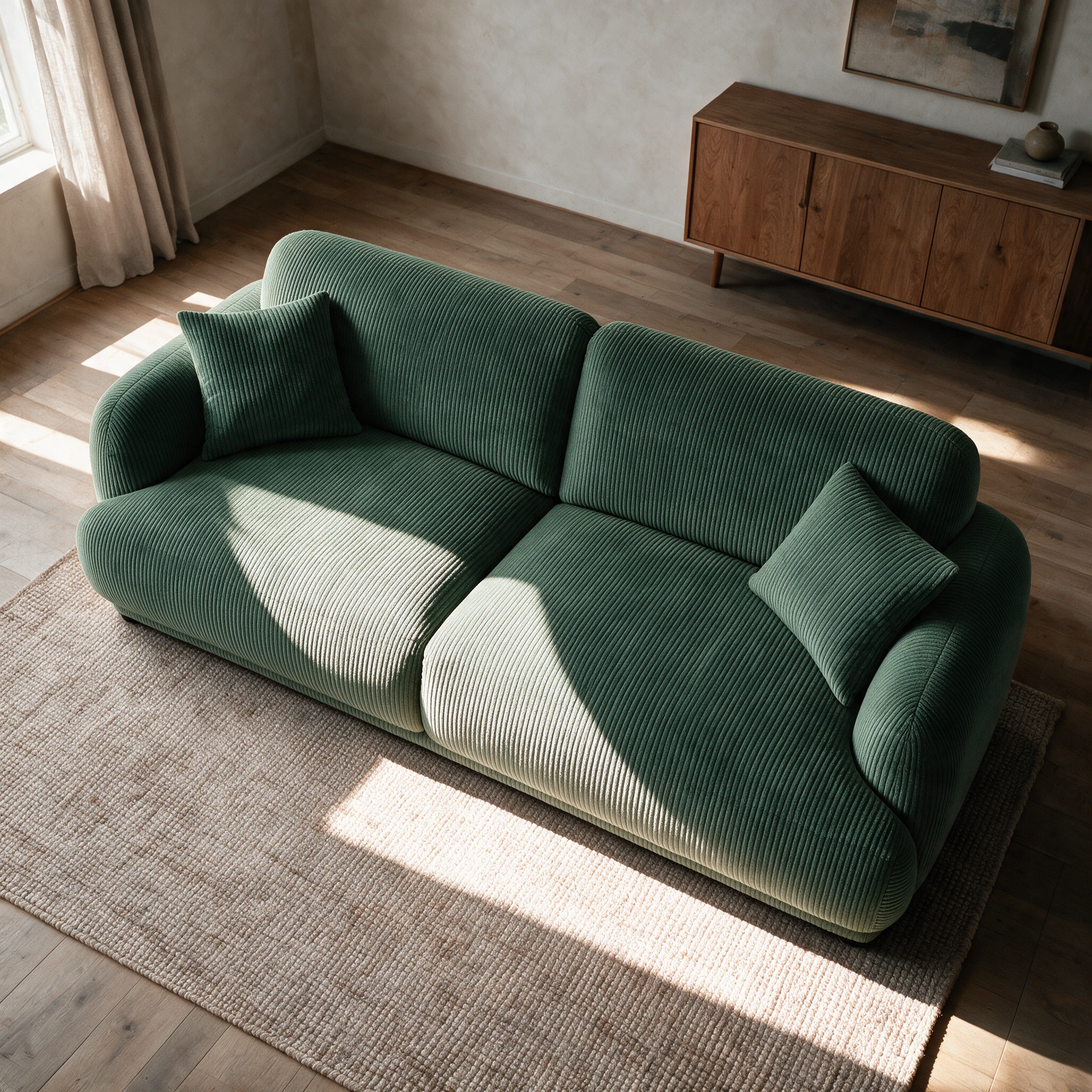 Brioche 2-seater in Forest, seen from above