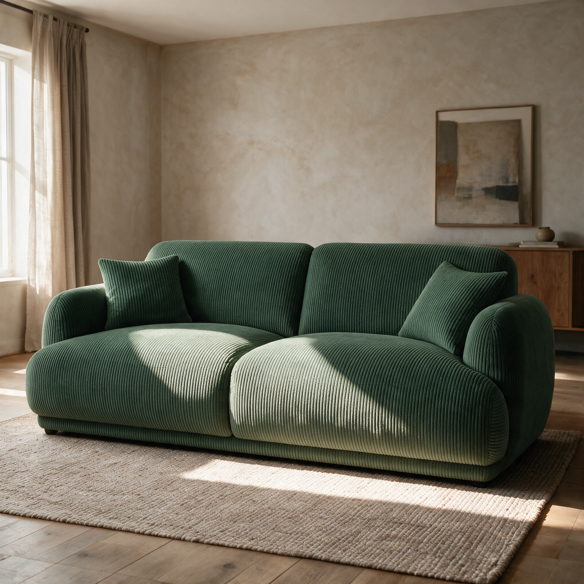 Brioche 2-seater in Forest, front view